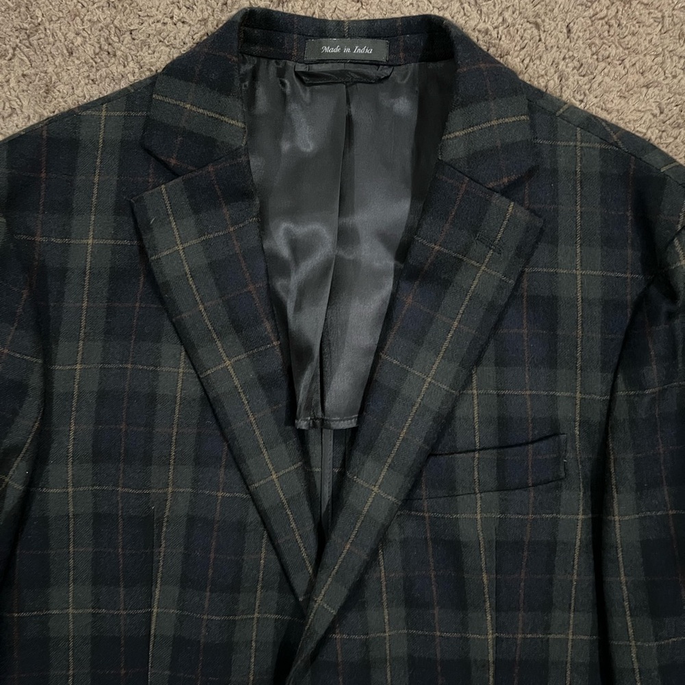 Polo Ralph Lauren Men’s Green/Blue Checkered Blazer SZ 41R - Picture 4 of 12